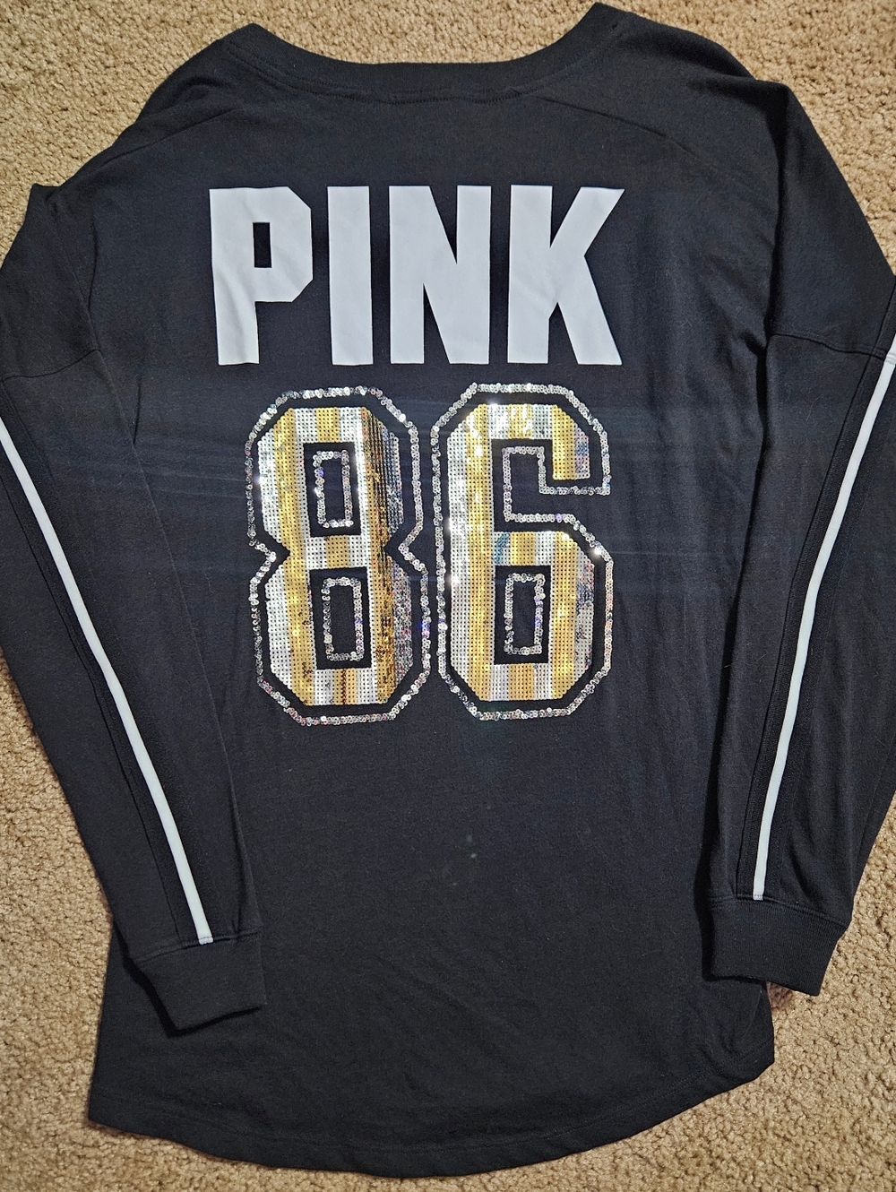 PINK Victoria's Secret Bling Sequin Rare HTF Oversized Tee